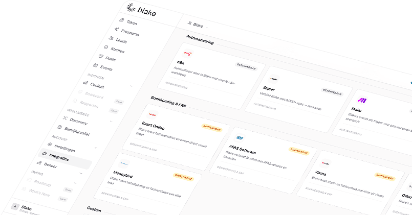 Blake integrations overview, connect your existing tools